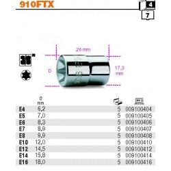 Nasadki profil Torx® wewnętrzny 3/8" 910FTX