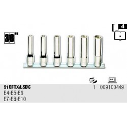 Zestaw - Nasadki profil Torx® wewnętrzny, długie 3/8" 6szt. 910FTX/LSB6